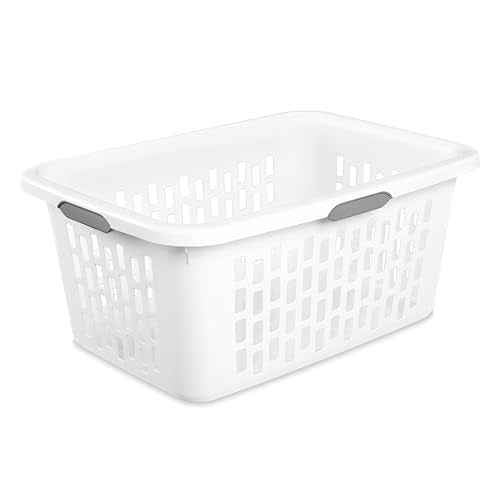 Sterilite Laundry Basket, Plastic Clothes Hamper, Large Rectangle Bin with Comfort Grip Handles and Reinforced Rim, 2 Bushel Capacity, White, 18 Pack - color: 2.0 Bushel - White, size: 18 Pack