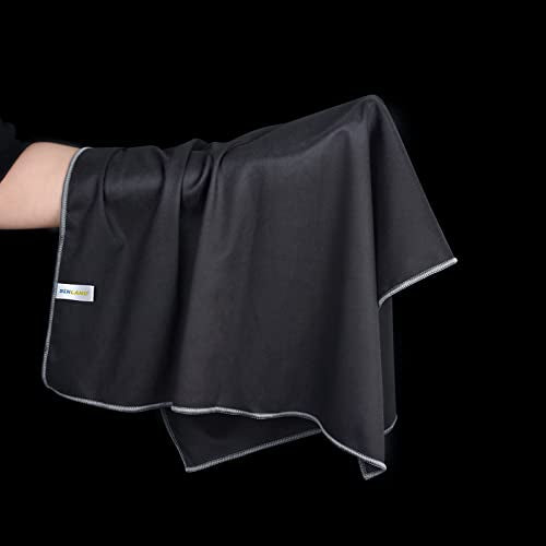 SINLAND Microfiber Glass Polishing Cloths Cleaning Rag 20x25In 4Pack Black - color: Black, size: 20Inchx25Inch 4Pcs