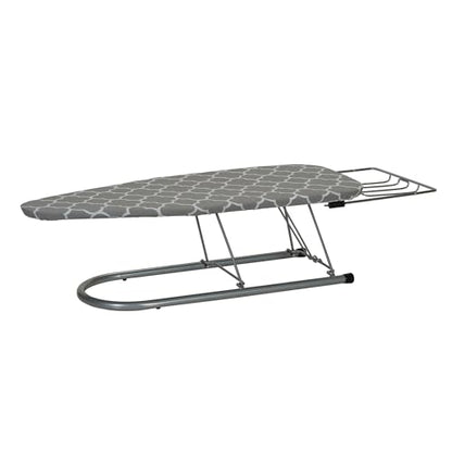 Household Essentials Tabletop Ironing Board, Durable Board with Iron Rest, Includes Door Hang, Perfect for Dorms and Small Spaces, Gray and White - color: Grey/White