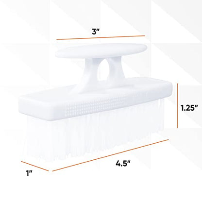 Nail Brush for Cleaning Fingernails, Nail Scrubber Brush, Toe Foot Hands Fingernail Brush Cleaner- Small Scrub Brush- All-Purpose Stiff Cleaning Brush (3 Pack, White) - color: White, size: 3 Pack