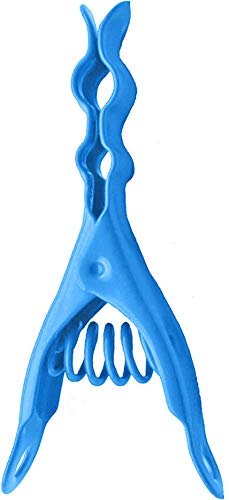 Extreme Clothespins | Pacific Blue | Solid 304 Stainless Steel | 20 Pack | Heavy Duty | Anti-Rust | Bright Color | Clothes Pins | Chip Clips | Lifetime Product | No Plastic Parts | Made in Italy - color: Pacific Blue