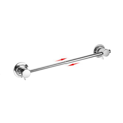 JiePai 17-28 Inch Extendable Suction Cup Towel Bar for Bathroom,Chrome - color: Chrome
