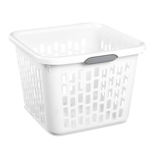 Sterilite Square Laundry Basket, Plastic Clothes Hamper, 24 Pack - color: 1.5 Bushel - White, size: 24 Pack