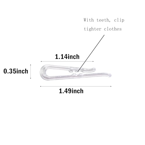 850PCS Clear Alligator Clip with Teeth Transparent Plasic Shape