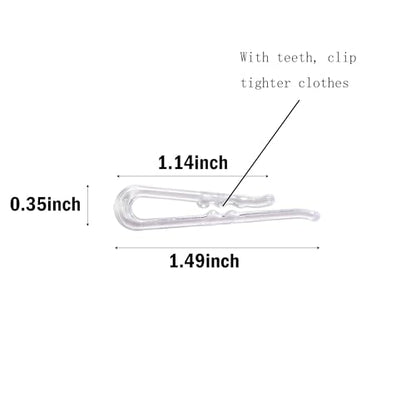850PCS Clear Alligator Clip with Teeth Transparent Plasic Shape