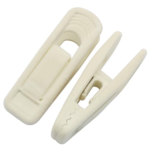 Velvet Hanger Clips, 40 PCS, Beige - color: Beige