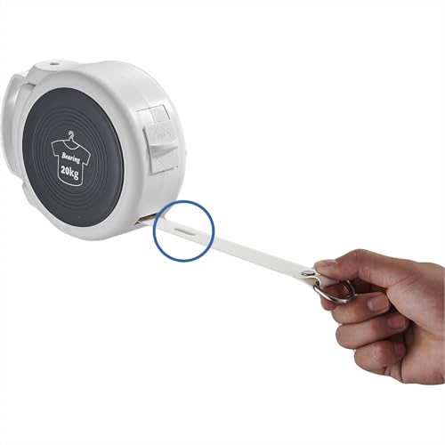 Retractable Clothesline Indoor Outdoor - Laundry Line - Clothing Line - Heavy Duty Wall Mounted Windproof Non Slip Space Saving RV Outside