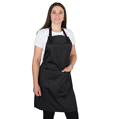 Hair Stylist Apron - Black - PU and Polyester - Waterproof Salon Apron - color: Black Apron - Pu and Polyester
