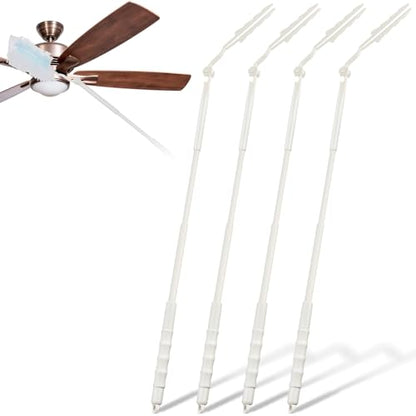 Colingmill 4 Pack Replacement Duster Handles, 3 Ft Extendable, White - color: White