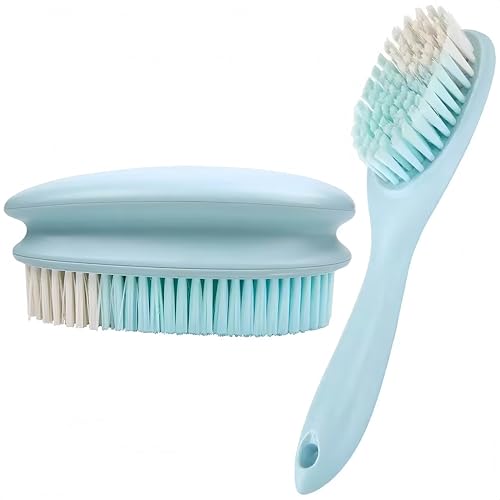 2 Pack Soft Bristle Cleaning Scrub Brush Laundry Brush Scrubber Brush - color: Blue