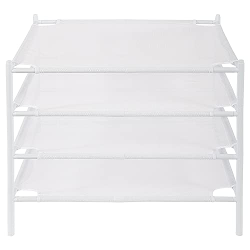 STO STO Sweater Drying Rack, 4-Pack Stackable Mesh Clothes Drying Rack, Laundry Drying Rack for Sweaters, Socks, Toys, White - style: 4 Pack