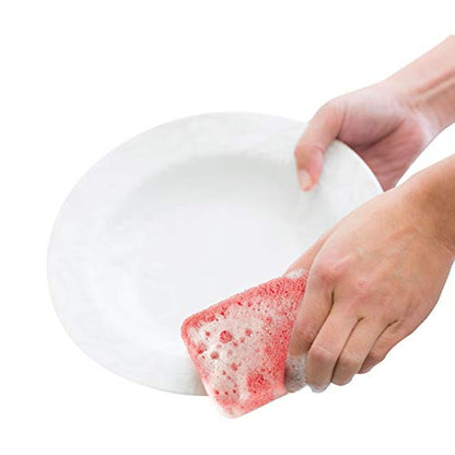 Handy Gourmet Silicone Sponges (Set of 3 Colors) Kitchen and Dish Scrubber, Fragrance, Mildew, Odor Free, Multi (JB8489S3) - size: Set of 3