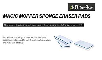 Magic Mopper Sponge Eraser Mop Pad, Compatible Fit Bona & 18" Mops - style: Eraser Mop Pads for Bona and 18” Wet Spray Mops