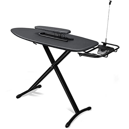 Duwee 18"x48" Deluxe Ironing Board with Retractable Iron Rest - color: Black