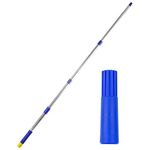 Stainless Steel Extension Pole,All Purpose Pole with Pole Attachment for Painting Microfiber Duster Ceiling Fan High Window Cleaning-Blue-4.8 Feet