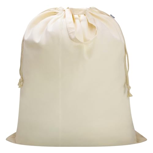 Canvas Laundry Bag Extra Large Heavy Duty Storage Bag 40"W x 35"H,XXL Beige - color: Beige, size: XXL 40"Wx35"H┃1 Pack
