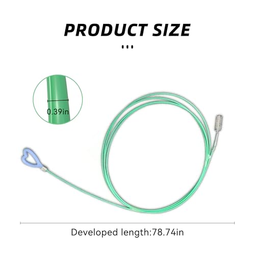 Auto Sunroof Drain Cleaning Tool, Flexible Tube Cleaning Brush, Flexible Drain Brush Extra Long Pipe Cleaners for Car Sunroof, Windshield Wiper Drain Hole (78 Inch)