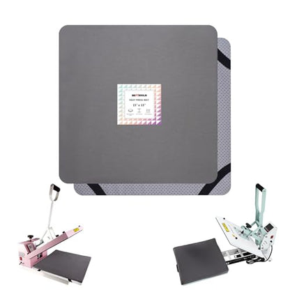 BetterSub Heat Press Mat, 15'' x 15'' Thick Heat-Resistant Foam for Protective Heat Transfer Machine Replacement Pad, Washable Base for HTV Craft Vinyl Ironing Insulation Transfer
