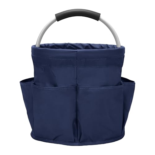 Multifunctional Folding Basket with Handles: Portable Picnic Baskets, Outdoor Beach Baskets, Garden Picking Baskets, Gift Baskets, Collapsible Bathroom Storage Baskets (Blue) - color: Blue