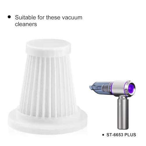 Car Vacuum Cleaner Original Filter Set, 5 HEPA Filter, Adapted to IYOFINE V8 Plus/ST-6653 Plus Handheld Vacuum Cleaners,Robust and Durable, Washable 5 PCS (5 Pack)