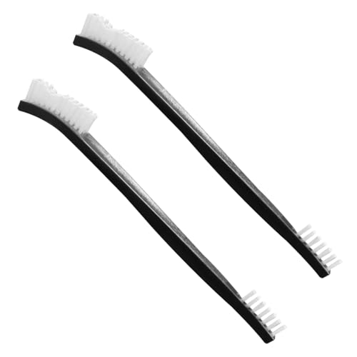YoRise Double-Ended Car Cleaning Brushes, Nylon Stiff Bristles Detail Brush, Multifunctional Crevice Cleaning Brush for Car, Bicycle, Kitchen Sink, Bathroom Gaps, Corner, Small Spaces (2PCS) - size: 2PCS