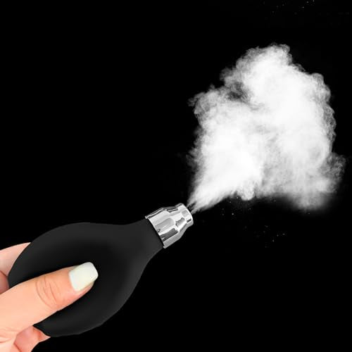 Powder Barber Spray Bottle, Empty Dispenser Blower, 3.38oz/100ml Refillable Hair Fiber Applicator Use Dry Shampoo, Gently Release Cornstarch Onto Neck Area, Make Client Comfortable After Hair Cut