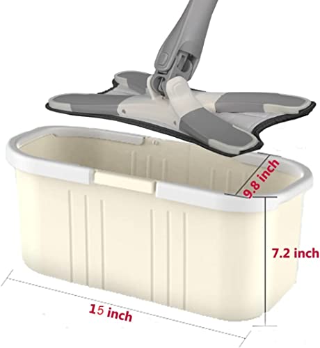 Long Plastic Rectangular Handy Baskets/Mop Buckets (Noncollapsible Buckets 03 - Ivory) - color: Noncollapsible Buckets 03 - Ivory