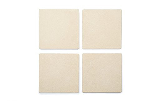 Outset Pizza Grill Stone Tiles For Oven and Grill, Set of 4 Baking Stones for Pizza, Bread & More - style: Pizza Grill Stone Tiles: Set of 4