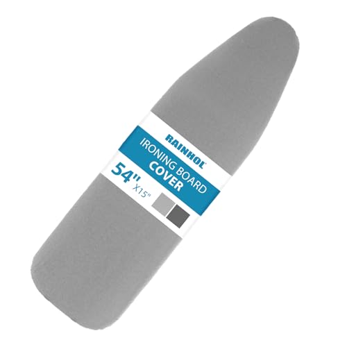 RAINHOL Ironing Board Cover and Pad 15x54, Grey Standard Size - color: Gray, size: 54"L x 15"W