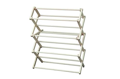 Peaceful Classics Wooden Folding Laundry Rack, 38x30x13 - size: Small