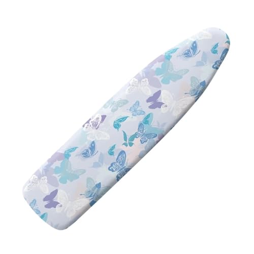 Blue Butterfly Iron Board Cover with Padding Stantard Size 15x54 inch Ironing Board Cover Pressing Cloth for Ironing - color: Blue Butterfly