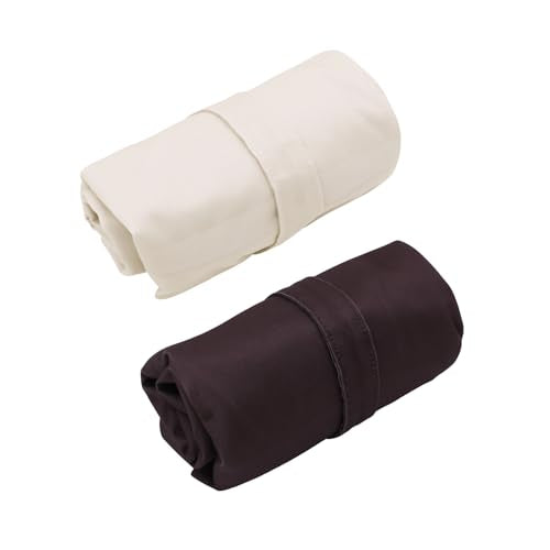 ALVA ALVABABY 2pcs Cloth Diaper Wet Dry Bags Waterproof Reusable with Two Zippered Pockets Travel Beach Pool Daycare Soiled Baby Items Yoga Gym Bag for Swimsuits or Wet Clothes 2LM05 - color: Dark brown and beige