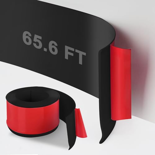 DGSL Flexible Baseboard Trim 4"x 65.6ft Self Adhesive Vinyl Wall Base Black - color: Black, size: 4 In x 65 Ft