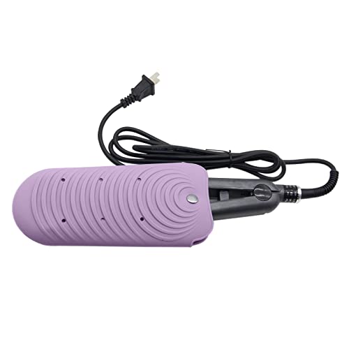Heat Insulating Silicone Mat Pouch for Hair Styling Tools, Curling & Flat Irons Anti-Slip Travel Cover, Small Portable Straightener Pad for Curler Wands Storage, Hot Waver (Purple) - color: Purple
