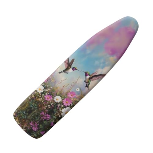 Ironing Board Cover and Pad 16 x 55 Inch Iron Board Cover with Elastic Edge & Adjustable Fastener Resist Scorching and Staining Extra Thick Padding Hummingbird - color: Hummingbird2