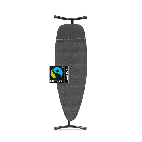 Brabantia Premium Ironing Board with Heat Resistant Parking Zone | X-Large (Size D) | Fairtrade Denim Black | Tall & Wide, Adjustable Height (31-40"), Easy Fold, Anti-Collapse Lock, Non-Slip Feet - color: Denim Black