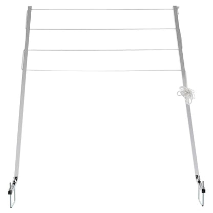 KUAFU RV Clothes Drying Rack Mounted Clothesline Fits 4 in Square Bumpers