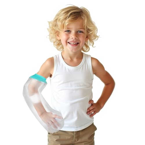 mosago Waterproof Cast Covers for Shower Arm Kids - color: Green, size: Arm-S(length 17")
