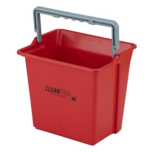 Restaurantware 6 qt Red Cleaning Bucket - color: Red, size: 6 Quarts