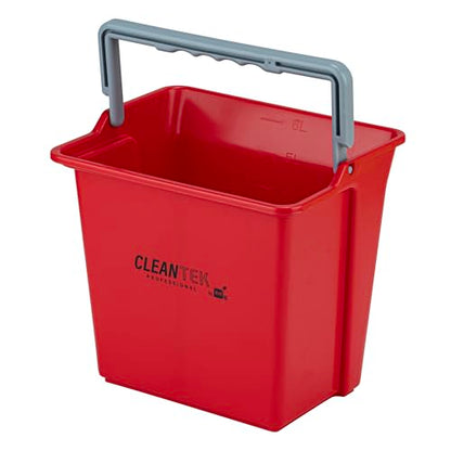 Restaurantware 6 qt Red Cleaning Bucket - color: Red, size: 6 Quarts