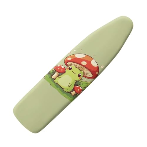 Cute Mushroom Frog Ironing Board Cover and Pad 15x54 Heavy Duty Padding Decorative Cover for Standard Size Boards Iron Table Cover Flower Padded Iron Cover for Women Gifts - color: Cute Mushroom Frog 2