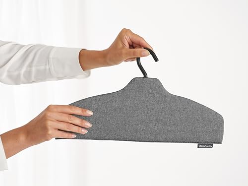 Brabantia - Steam Clothes Hanger - Solid Surface for High-Pressure Steaming on Collars and Shoulders - Quick & Easy Results - Double-Sided Use - Versatile 360° Rotating Hook - Pepper Black - color: Pepper Black, style: Steam Clothes Hanger