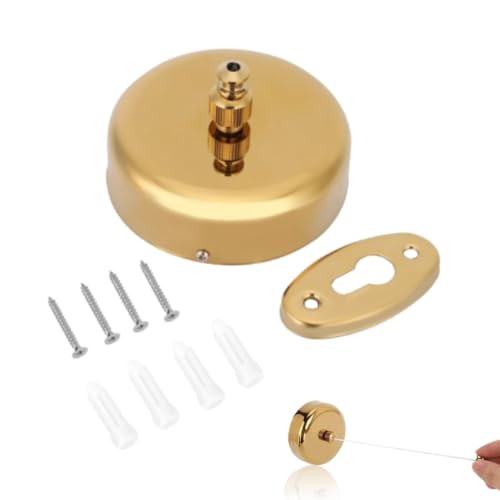Retractable Clothesline, Wall Mounted Adjustable Clothing Rope for Shower Room Bathroom Laundry Chrome Finish Round Style Chrome Finish 2.8M (Gold) - color: Gold