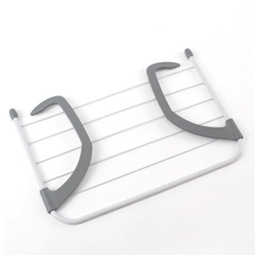 Pilipane Folding Towel Rack Indoor Outdoor Retractable Laundry Rack, Portable Clothes Drying Rack for Balcony Railings, Laundry Drying Rack(Grey)