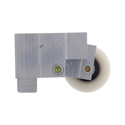 Brixwell Patio Door Roller Assembly, Aluminum Housing, Mill Finish, White Nylon Wheel, 1-21/32" Wheel Diameter, 2-17/32" Length, 1" Width, 1-9/16" Height for Sliding Patio Doors