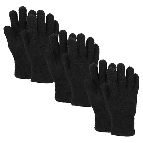uxcell Microfiber Gloves, Reusable Washable Plant Dusting Gloves Cleaning Mittens for Auto Plants Household Kitchen - color: Black