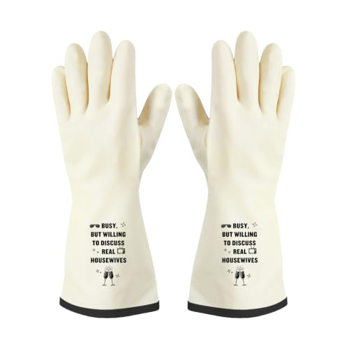 Rubber Cleaning Reusable Gloves, Practical House Warming Gifts - color: Black-housewife