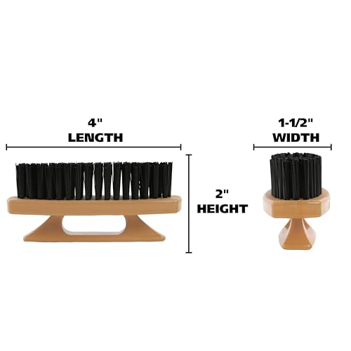 GreatNeck Nail Brush, 6 Pack Nail and Hand Scrub Brush Set, Stiff Bristles, Comfortable Scrubber Grip, Salon or Construction Quality, Gift For DIYer or Nail Techs - color: Brown