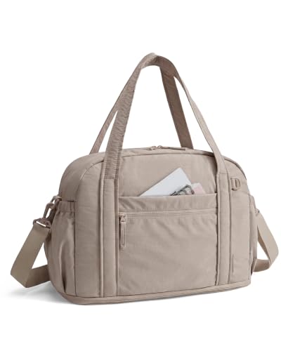 BAGSMART Expandable Personal Item Travel Bag, 2 Set Duffel Bag for Women - color: Camel
