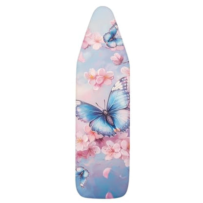 Butterfly Iron Board Cover with Padding 15x54 Inch Standard Size, Stain Resistant Hook Slip-On Iron Board Cover - color: Butterfly